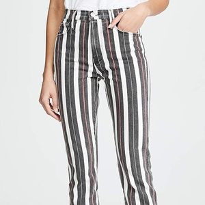Frame Denim Striped LeSylvie Slender Straight Jean